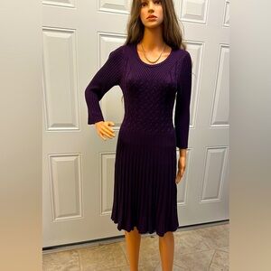 Eliza J Knit dress, Deep Purple, size M